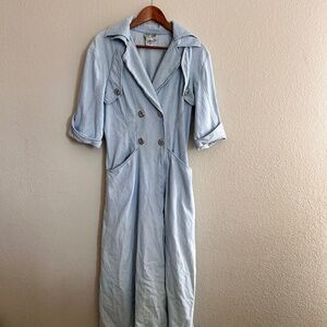 Vintage 100% coton long dress coat size 12 by Nancy Bolen